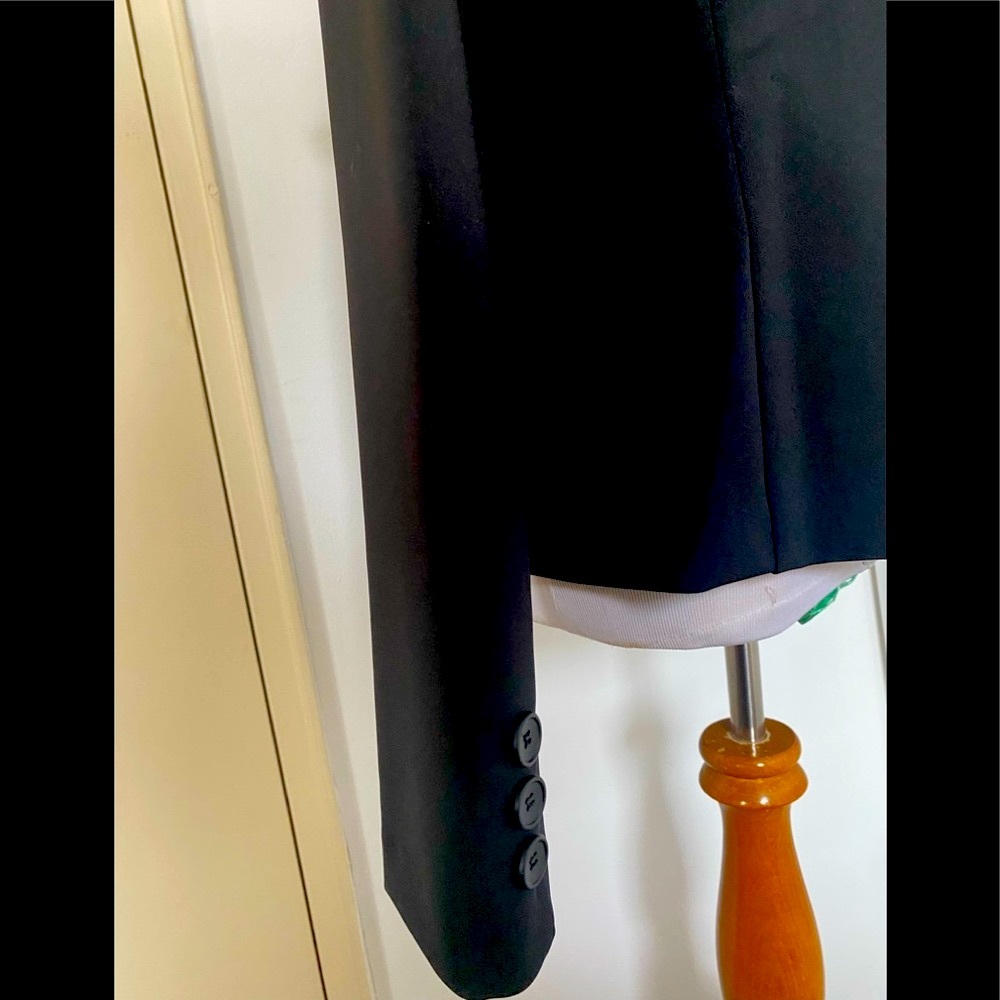 Joseph Ribkoff Black Draped Ruffle Blazer - Picture 5 of 10